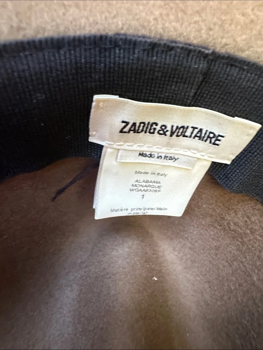 Zadig & Voltaire made in Italy Hat